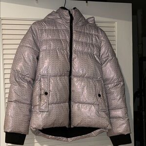 Big Girls Shimmering Purple Puffer Jacket